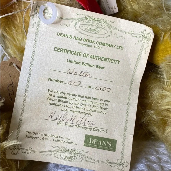 Dean’s 17/1500 artistic mohair bear vintage - Picture 3 of 7